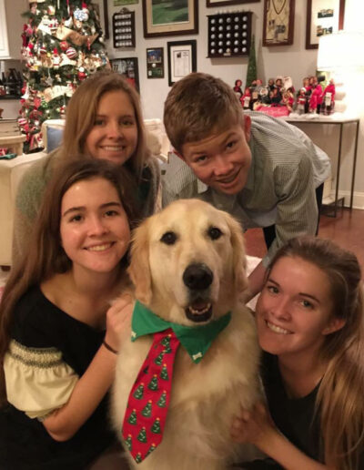 Family with Dog Christmas